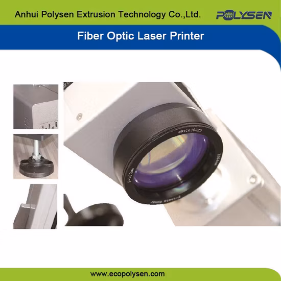 Máquina de marcação a laser de fibra de design fechado 30 W com localizador de foco e eixo Z motorizado